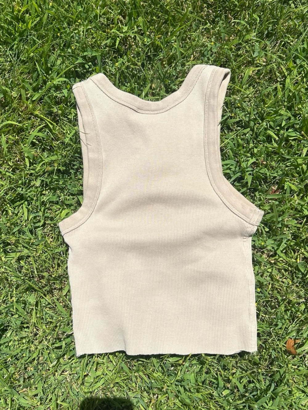 Universal Thread Women's Ribbed Tank Top — Beige - Picture 3 of 3